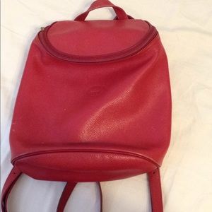 Vintage Red leather backpack